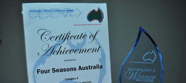 Congratulations !  Sushi1 ( Four Seasons Australia) has won Annual HACCP Conference Awards